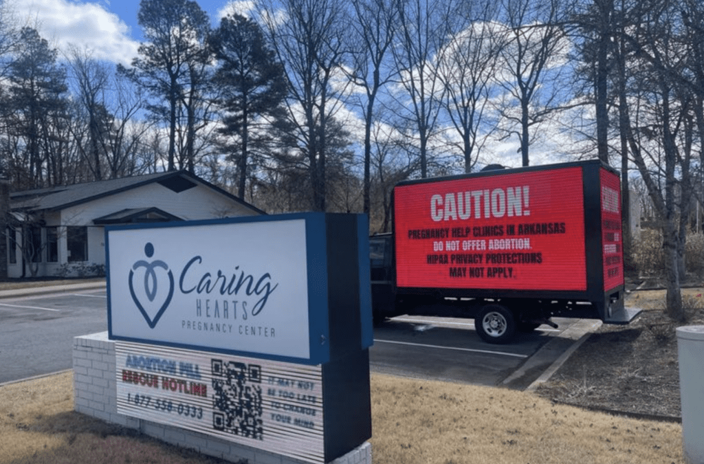 Mobile Billboard Parks Outside Fake Abortion Clinics to Expose Lies and Protect Would-Be Patients Mobile Billboard Parks Outside Fake Abortion Clinics to Expose Lies and Protect Would-Be Patients