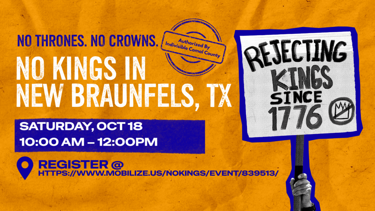 No Kings 2 Rally – New Braunfels, Oct 18, 2025
