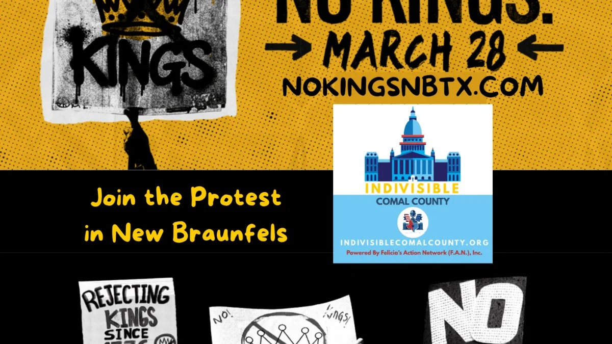 No Kings 3 New Braunfels, TX | Indivisible Comal County (ICC)