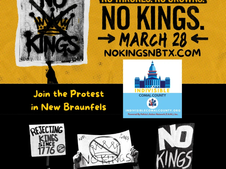 No Kings New Braunfels, TX | Indivisible Comal County (ICC)