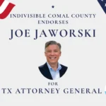 Indivisible Comal County Endorses Joe Jaworski for TX Attorney General