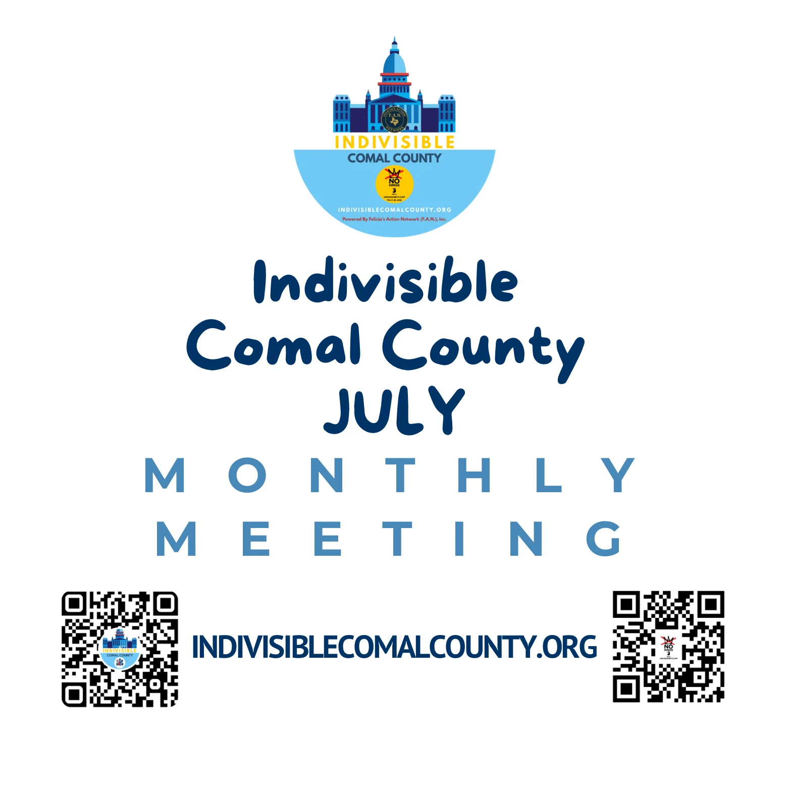 Indivisible Comal County – July Public Meeting