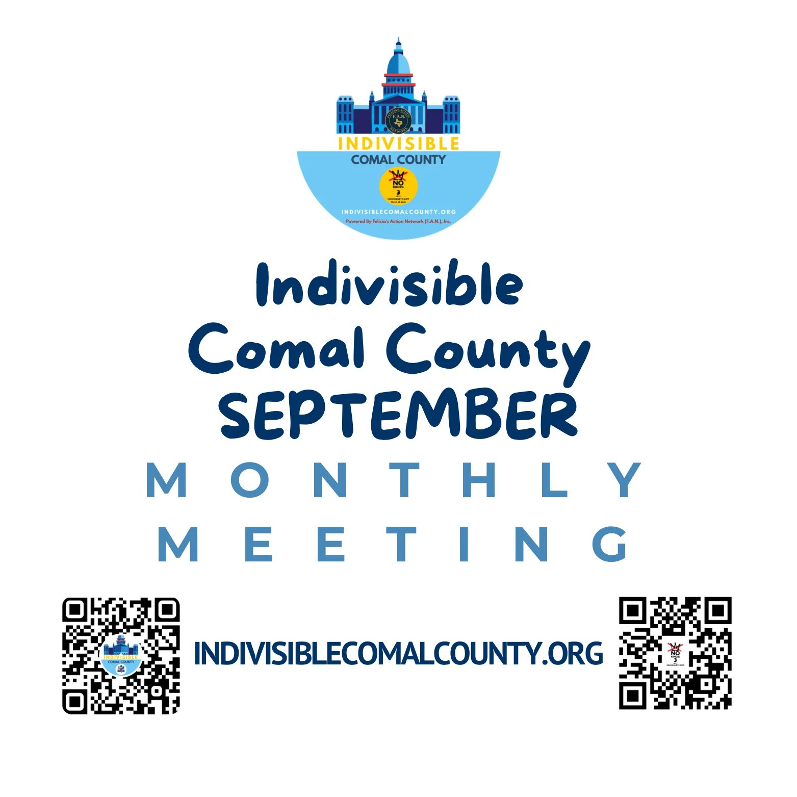 Indivisible Comal County – September Public Meeting