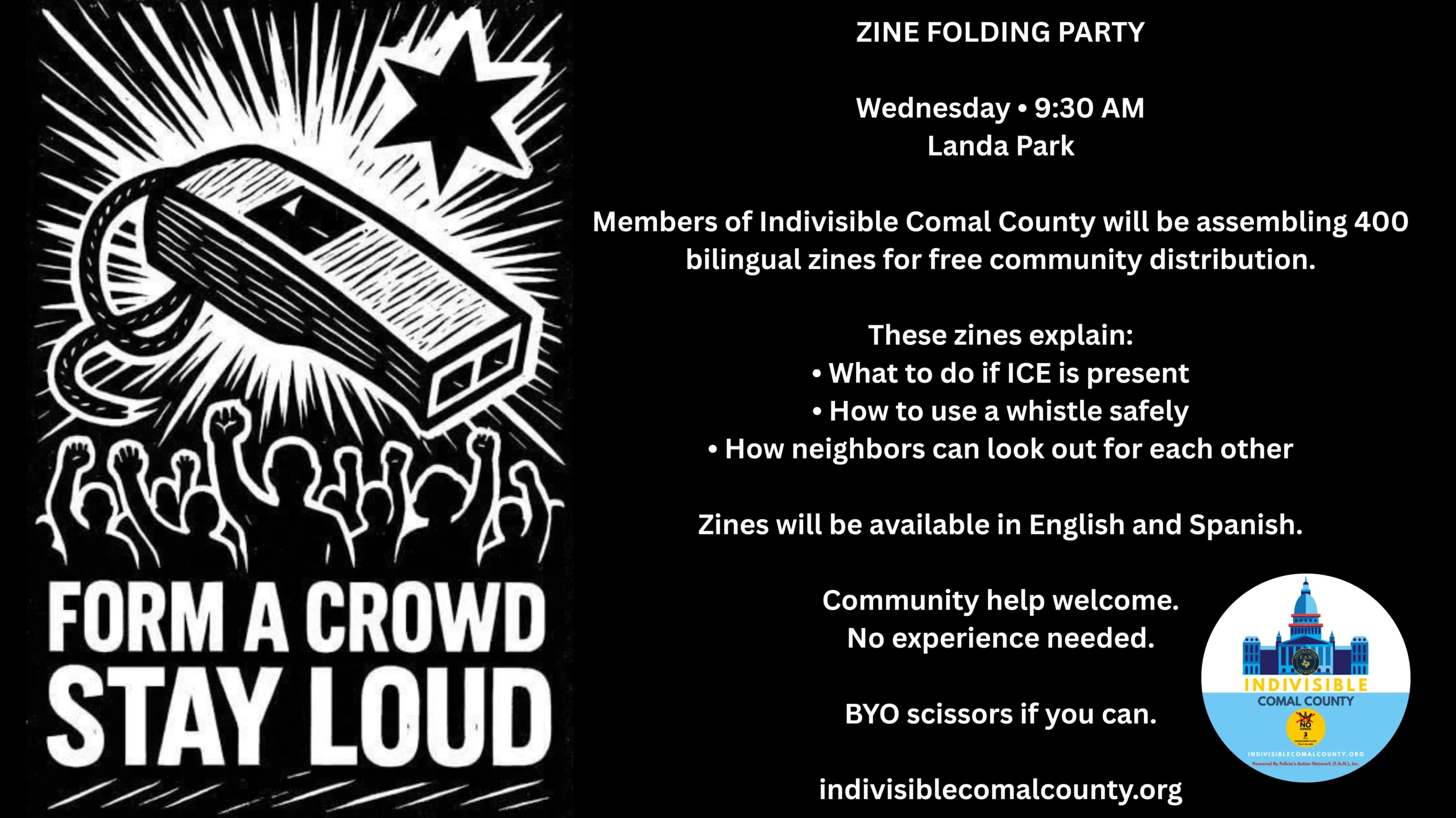 Zine Folding Party | Community Safety & Mutual Aid