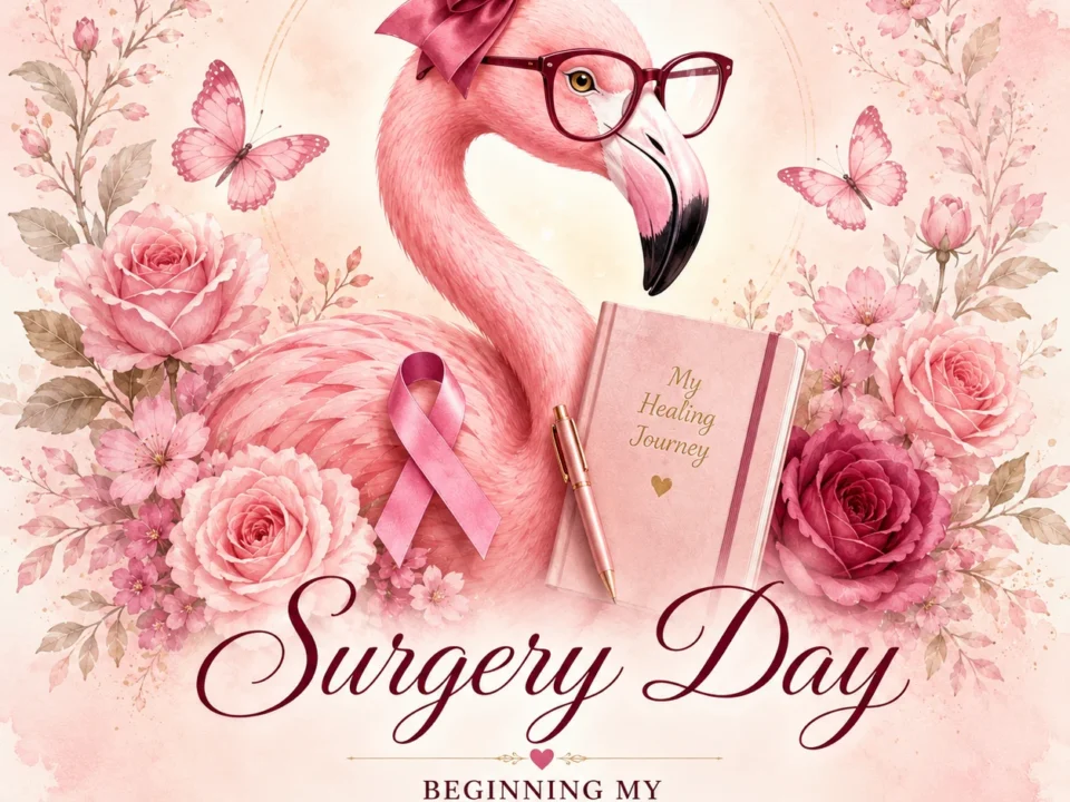 Surgery Day – Beginning My Breast Cancer Flamingo Journal